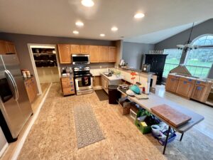 open concept kitchen remodel in progress in Berea