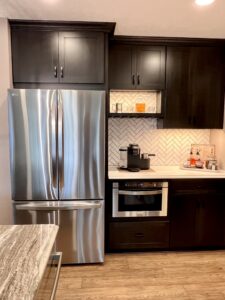 open concept kitchen remodel in Berea in quartz countertop