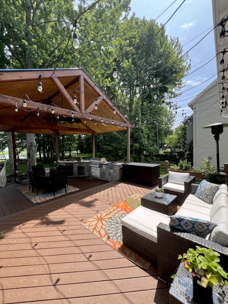 outdoor living deck remodel in Olmsted Falls