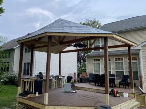 deck remodel in progress in Olmsted Falls