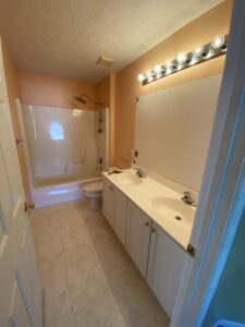before 3/4 bathroom remodel in Olmsted Falls