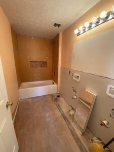 3/4 bathroom remodel in progress in Olmsted Falls