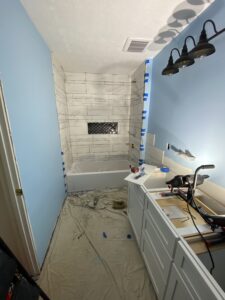 3/4 bathroom remodel in progress in Olmsted Falls