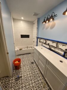 3/4 bathroom remodel in progress in Olmsted Falls