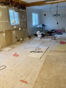 open concept kitchen remodel in progress in Westlake